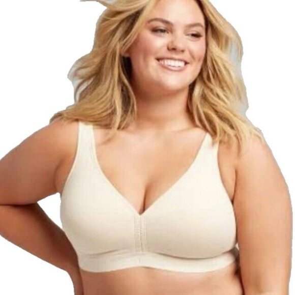 Cacique Lane Bryant Womens Bra Cotton Unlined No Wire Size 46D Beige - Picture 7 of 9